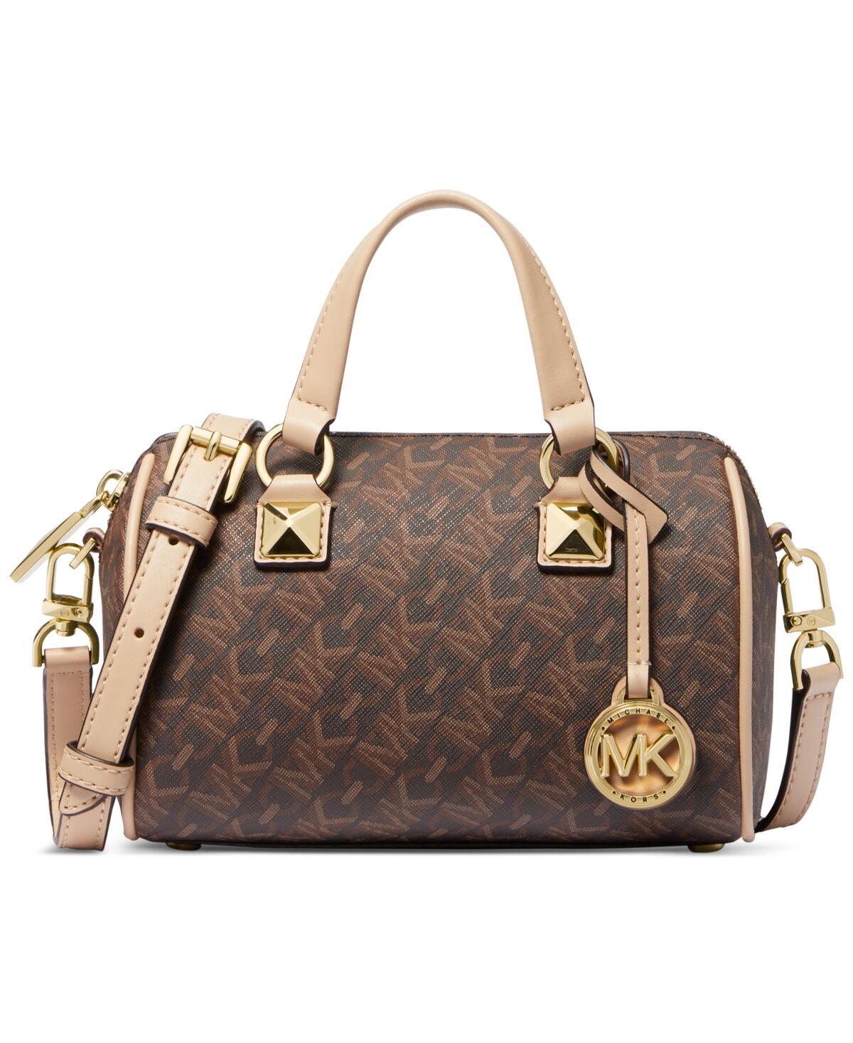 Michael Kors Michael Michael Kors Empire Logo Grayson Small Duffel Crossbody - Brown