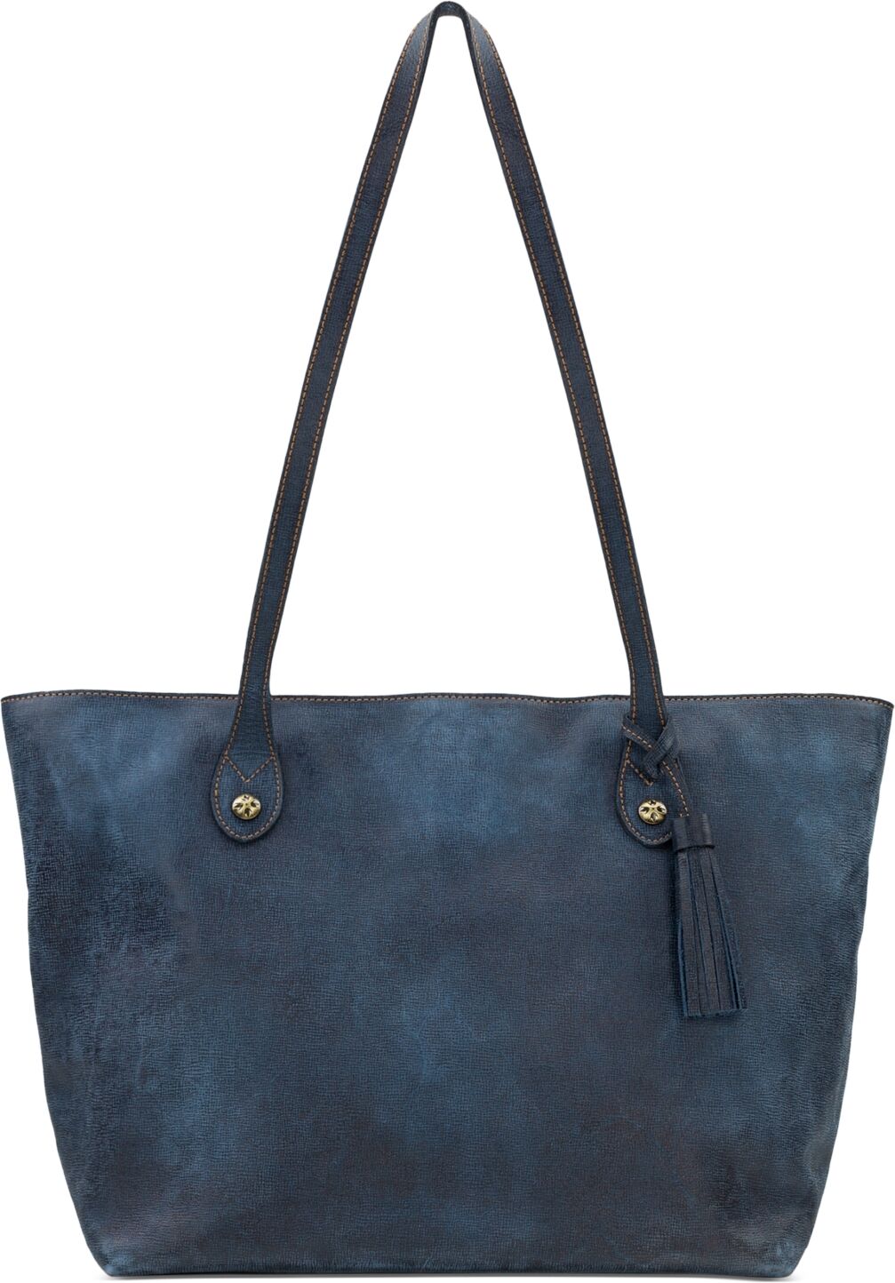 Patricia Nash Viotti Extra-Large Leather Tote - Dark Denim