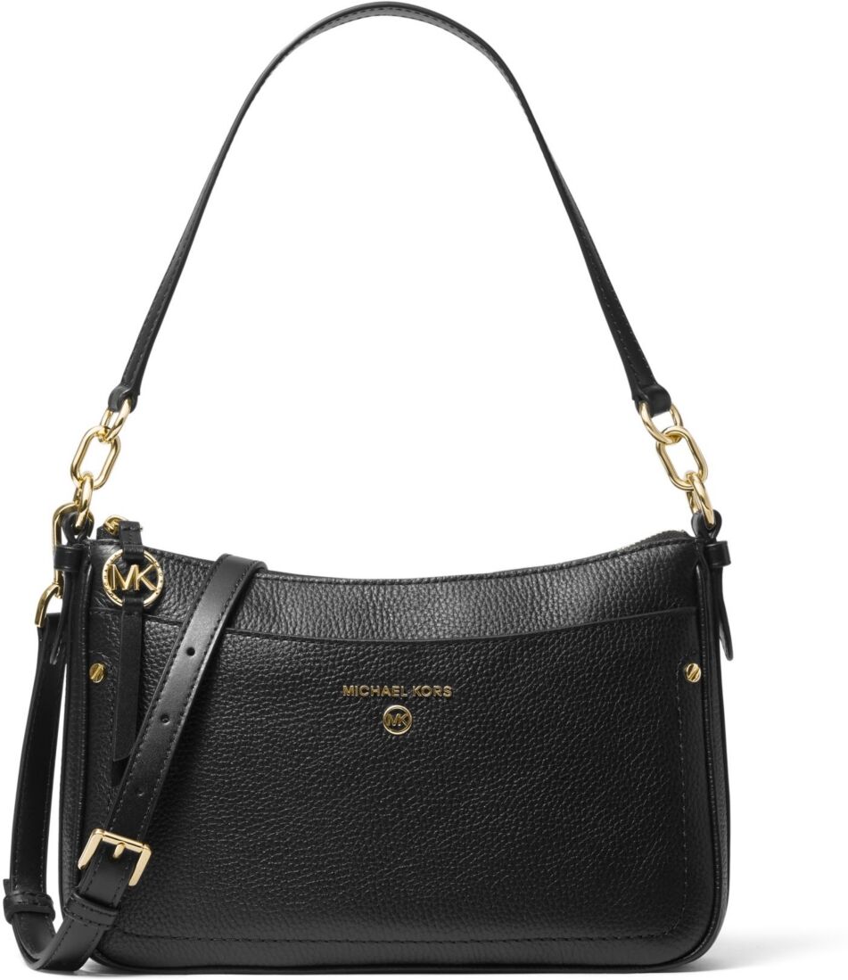 Michael Kors Michael Michael Kors Women's Jet Set Charm Top Zip Pochette Leather Shoulder Bag - Black