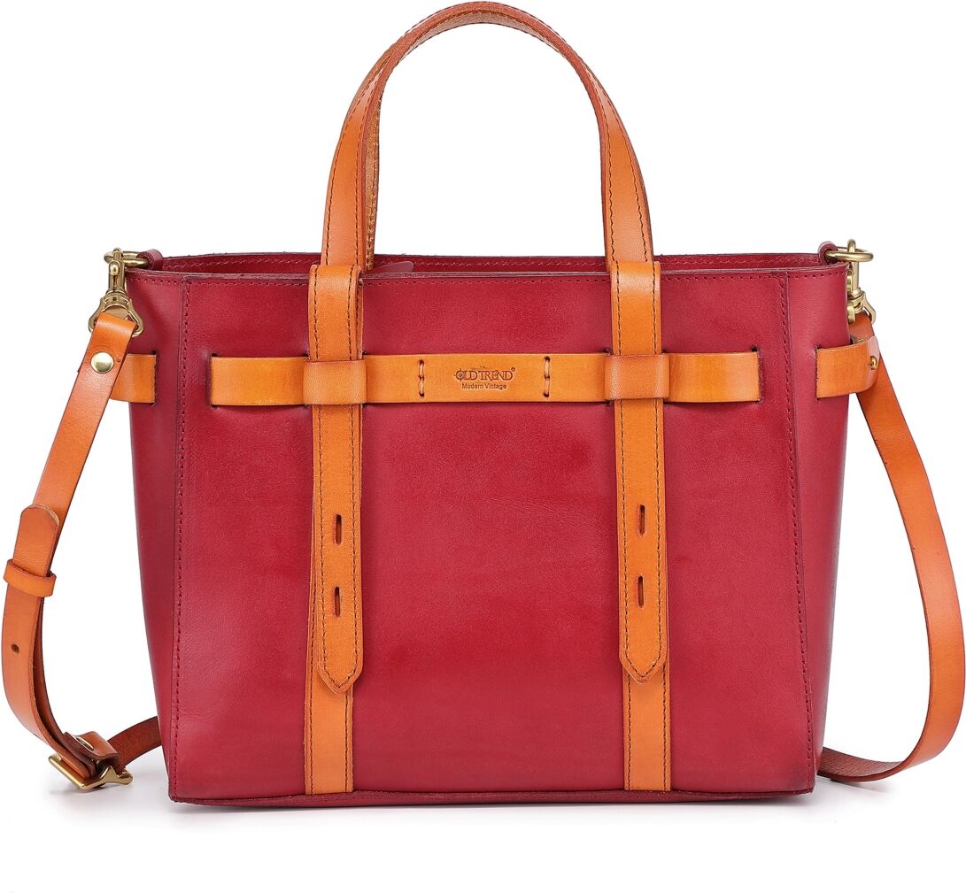 Old Trend Women's Genuine Leather Westland Minit Tote Bag - Red