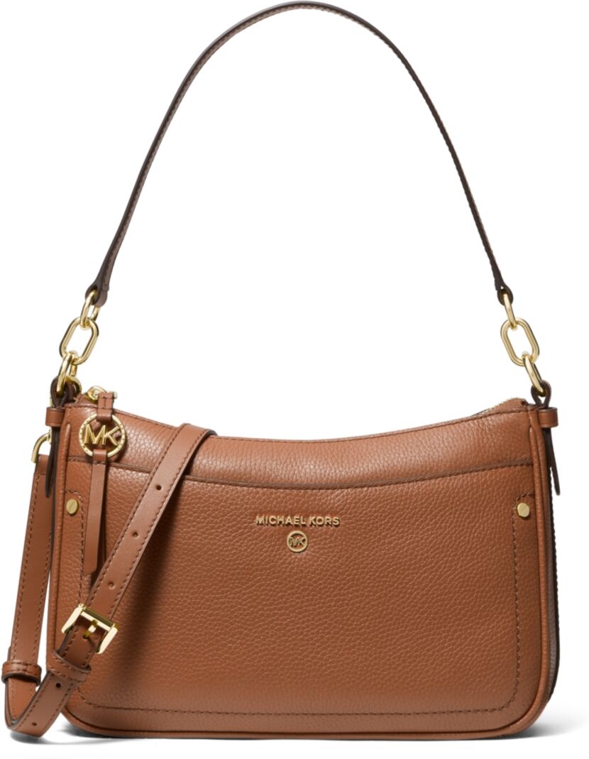 Michael Kors Michael Michael Kors Women's Jet Set Charm Top Zip Pochette Leather Shoulder Bag - Luggage