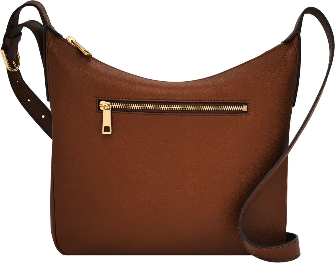 Fossil Cecilia Leather Top Zip Crossbody Bag - Brown