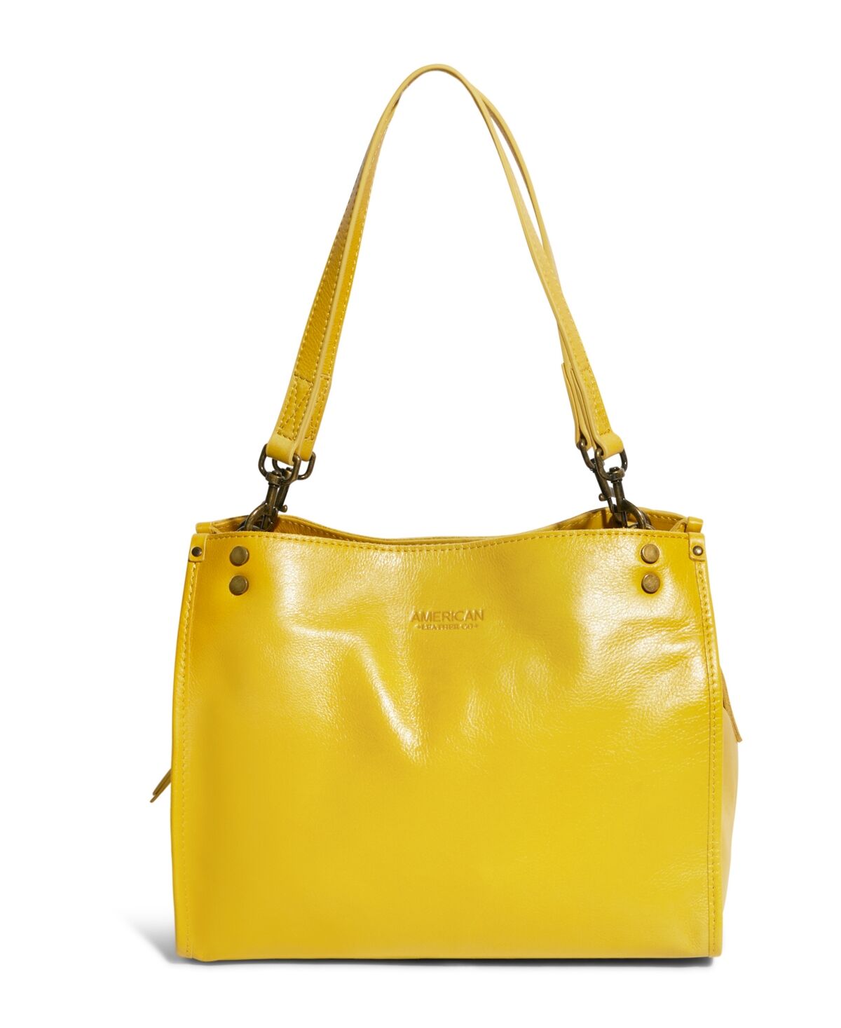 American Leather Co. Women's Lenox Triple Entry Satchel Handbag - Daffodil Vintage