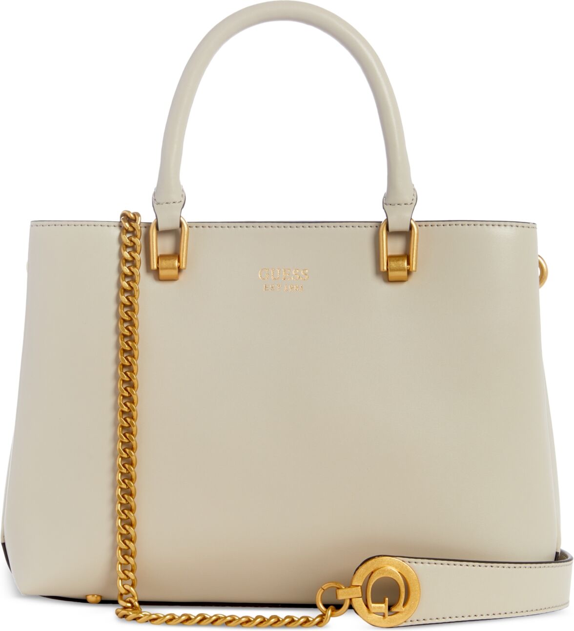 Guess Masie Medium Girlfriend Crossbody Satchel - Stone