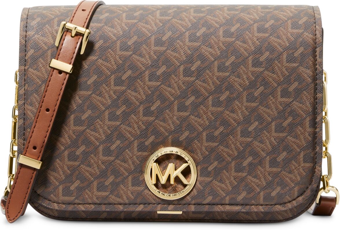 Michael Kors Michael Michael Kors Delancey Medium Chain Messenger - Brown/luggage