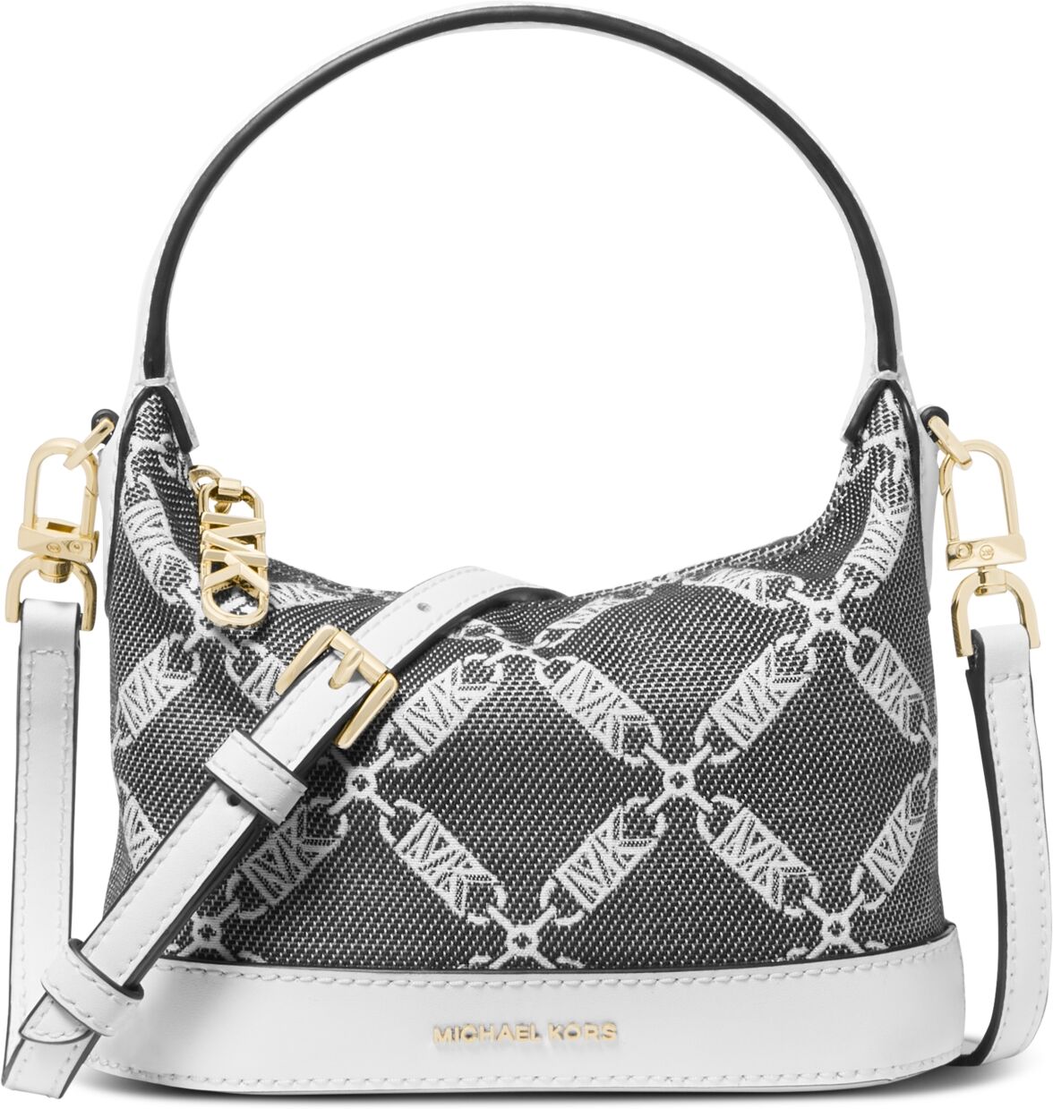 Michael Kors Michael Michael Kors Wythe Small Top Handle Crossbody - Black/optic White