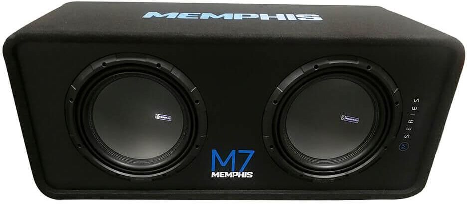 Memphis Audio Dual 12 inch M7 Loaded Subwoofer Enclosure - Black