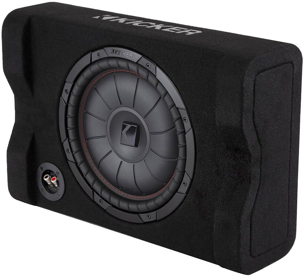 Kicker Down-Firing 12 inch CompVT subwoofer 2-Ohm Enclosure - Black