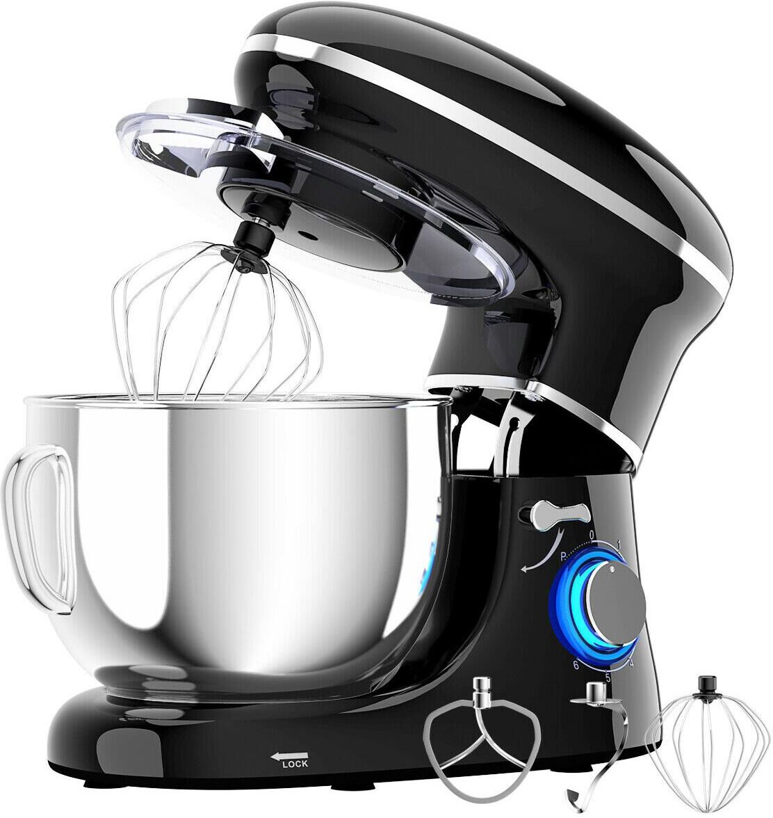 Sugift 6.3 Qt 6 Speed 660W  Tilt-Head Food Stand Mixer-Black - Black