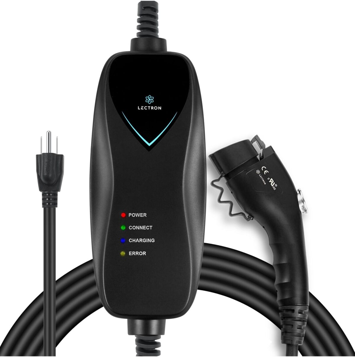 Lectron Level 1 Ev Charger - Etl Certified, 110V, 15 Amp, 16 ft Extension Cord & J1772 Cable - Portable Electric Car Charger for J1772 EVs with Nema 5