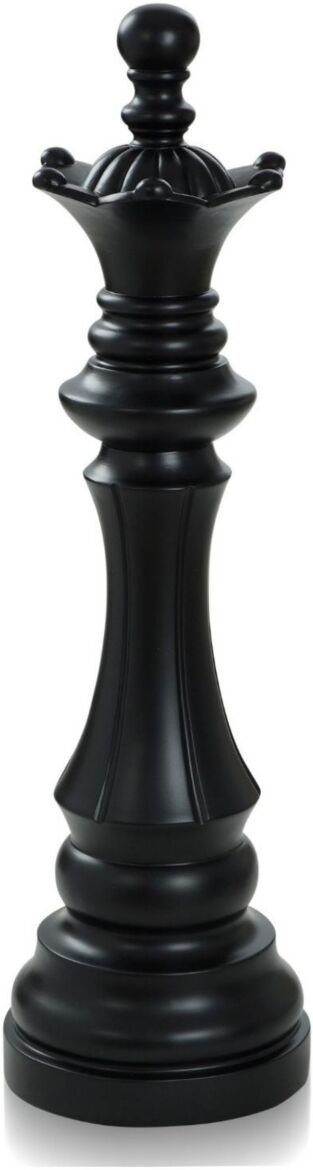 Stylecraft Home Collection StyleCraft Queen Chess Piece Matte Finish on Resin - Matte Black