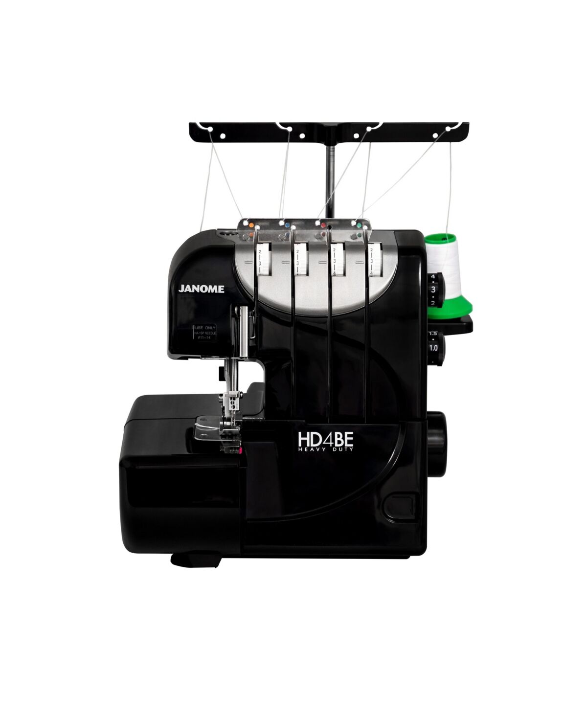 Janome HD4BE Black Edition 2/3/4 Thread Mechanical Serger Sewing Machine - Black