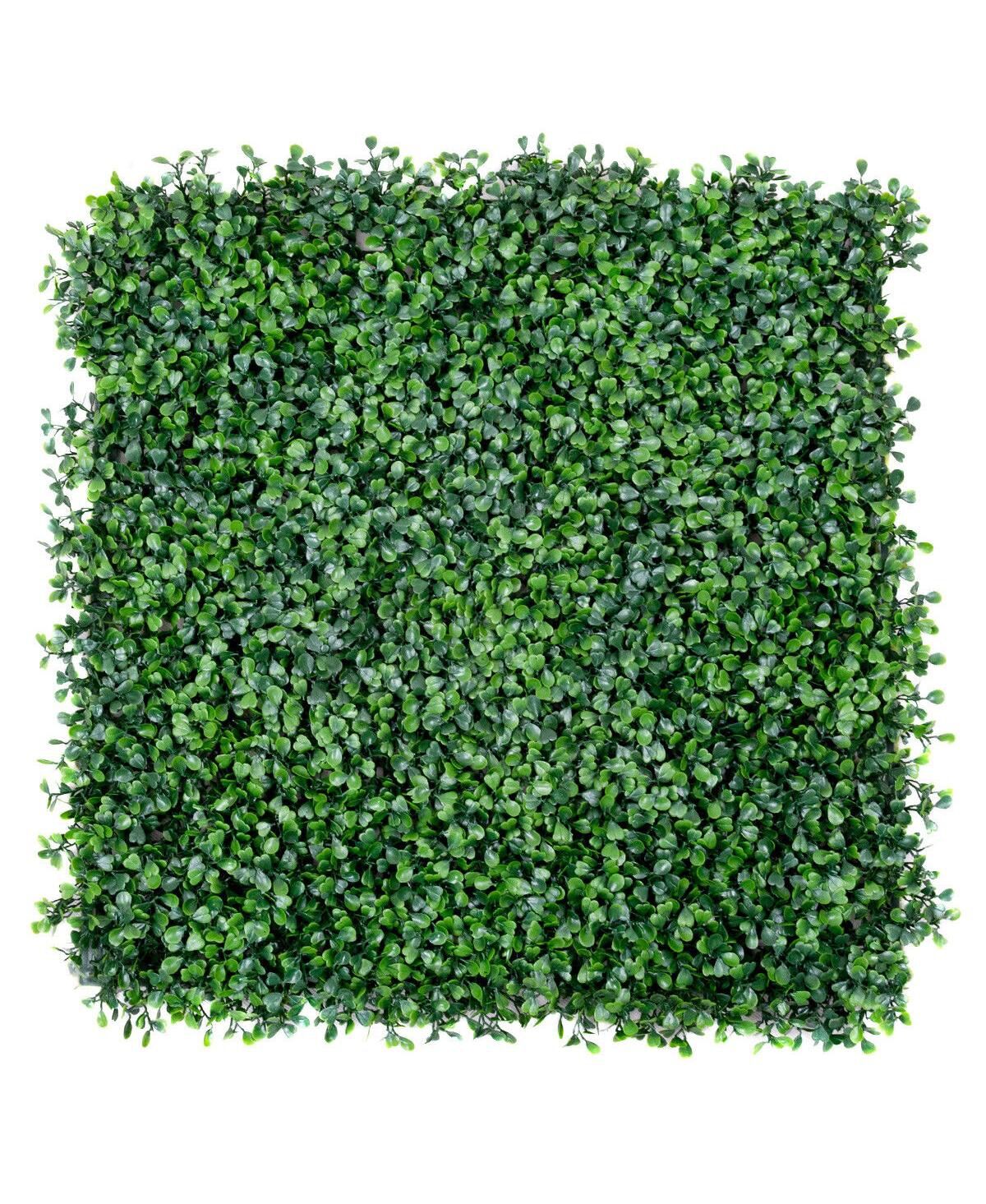 Costway 12 Artificial Hedge Plant Privacy Fence Screen Topiary Decorative Wall 20'' x 20'' - Green