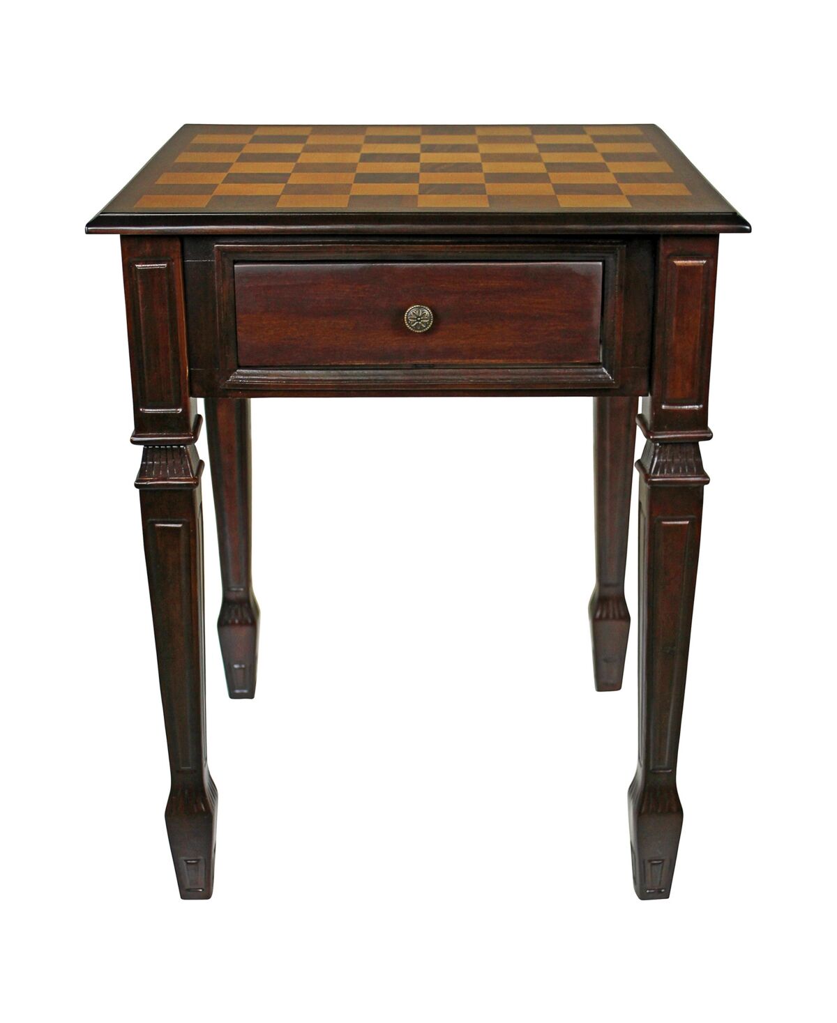 Design Toscano Walpole Manor Gaming Chess Table - Dark Brown