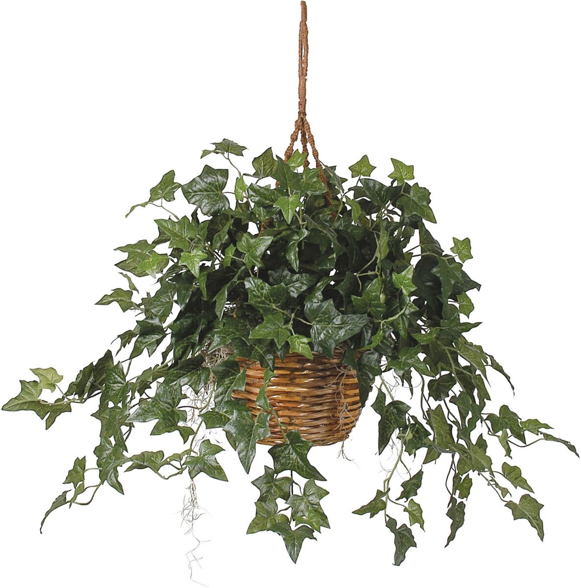 Nearly Natural English Ivy Artificial Plant Hanging Basket - Green