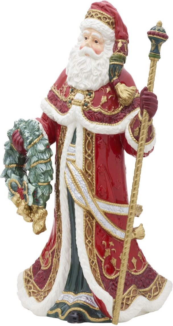 Fitz and Floyd Noel Holiday Grand Santa Figurine, 19.25-in - Red