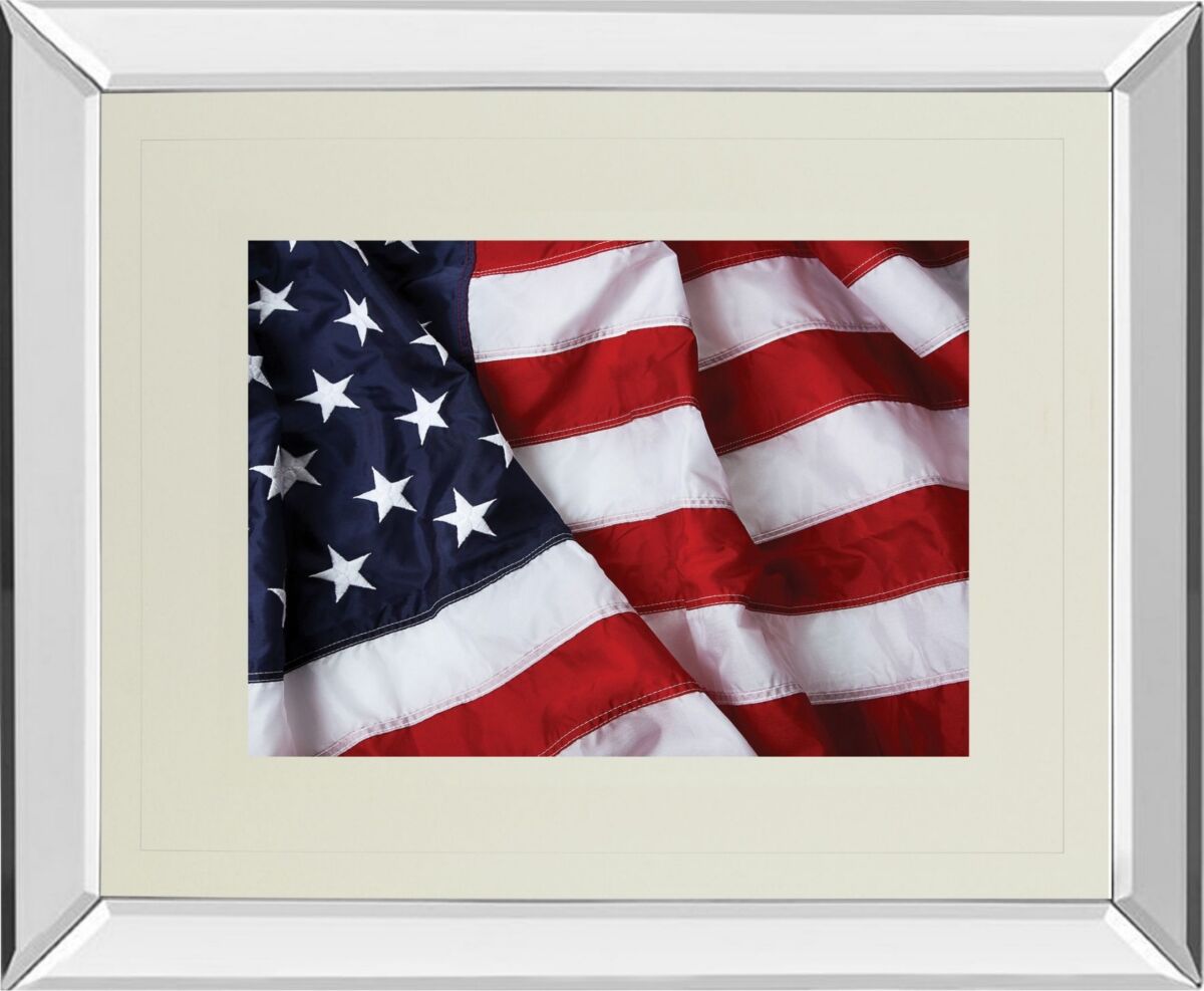 Classy Art American Flag by Kikk Brilliantly Mirror Framed Wall Art - 34