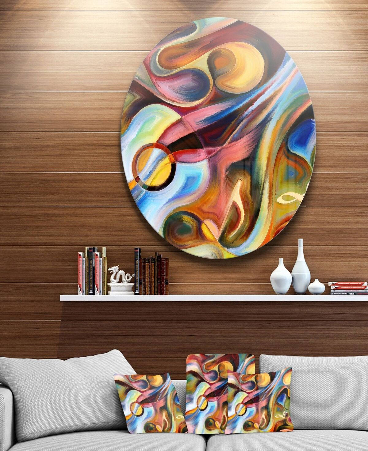 Design Art Designart 'Music Beyond The Frames' Music Circle Metal Wall Art - 23