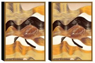 Chic Home Decor Regis 2 Piece Framed Canvas Wall Art Abstract Design