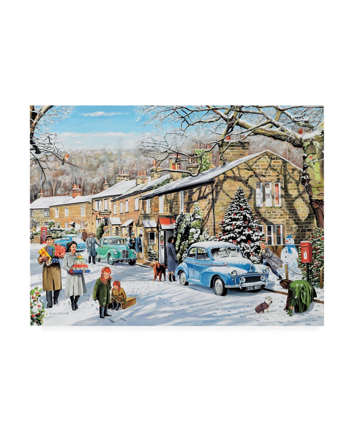 Trademark Global Trevor Mitchell Home For Christmas Canvas Art - 36.5
