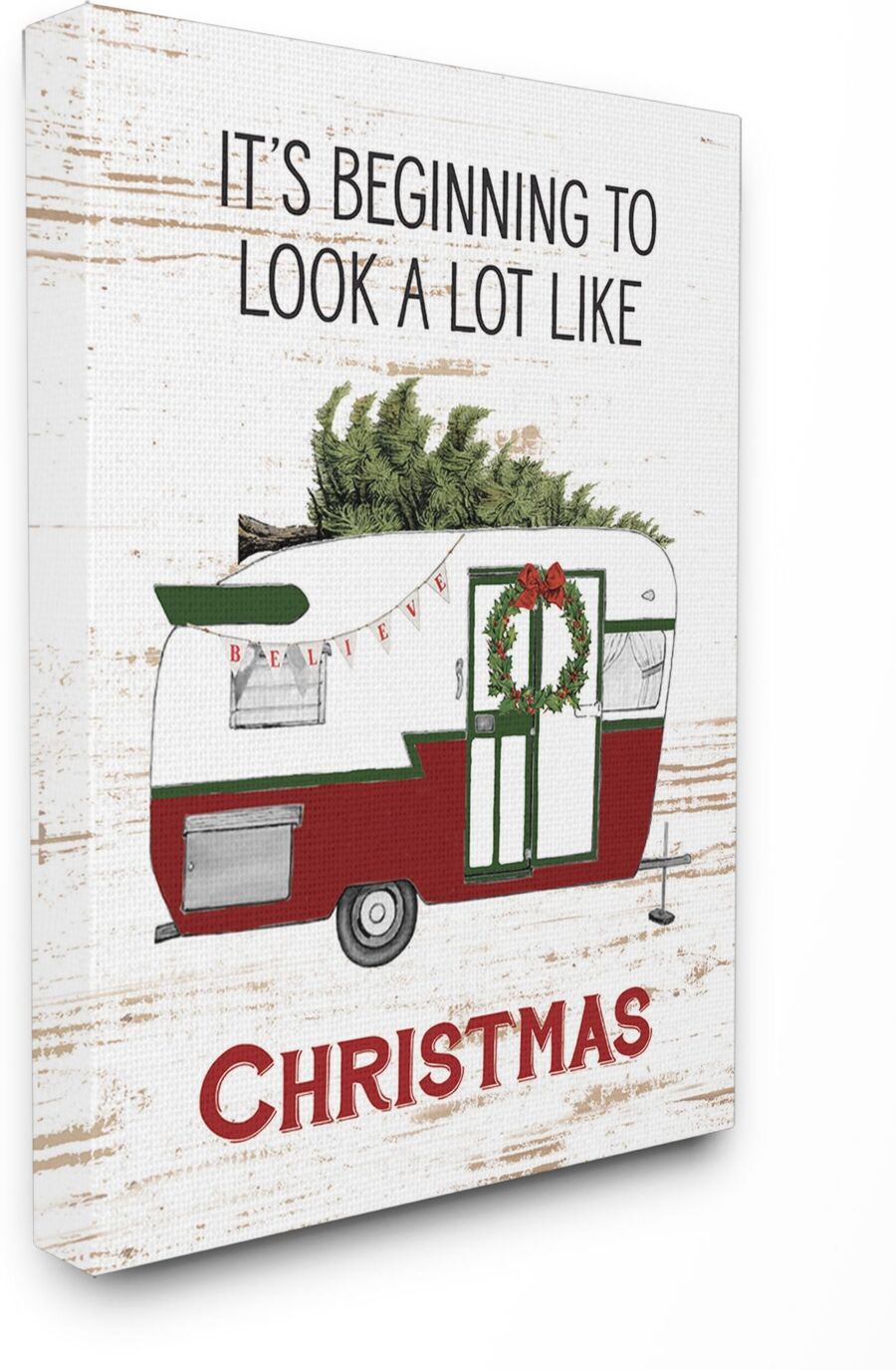 Stupell Industries Looks A Lot Like Christmas Camper Canvas Wall Art, 30