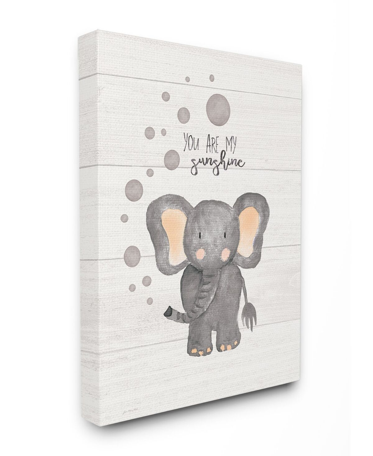 Stupell Industries You Are My Sunshine Elephant Canvas Wall Art, 30