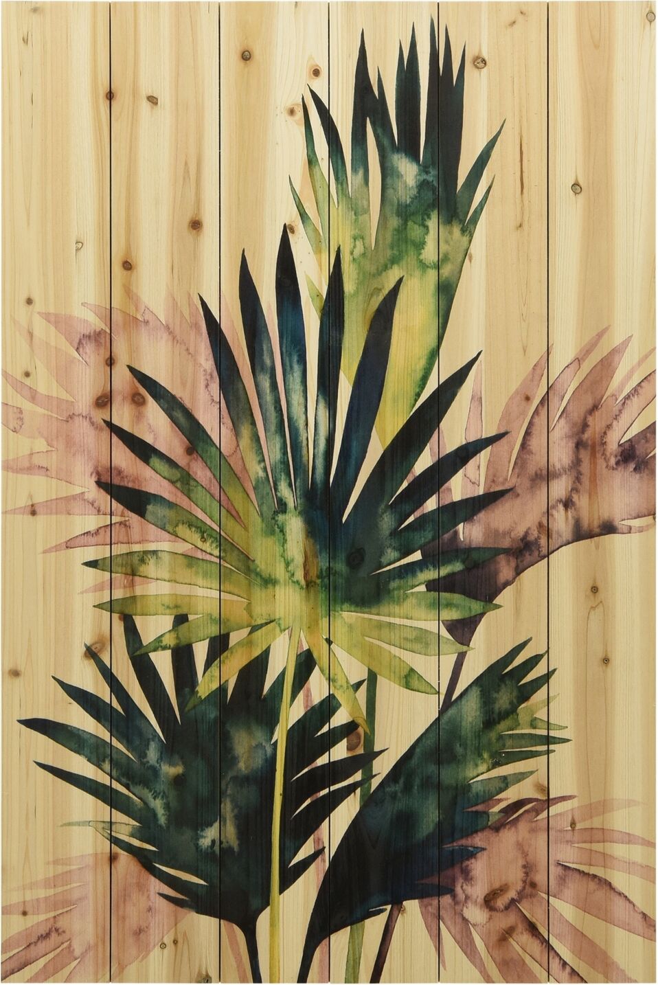 Empire Art Direct Twilight Palms Iii Arte de Legno Digital Print on Solid Wood Wall Art, 36