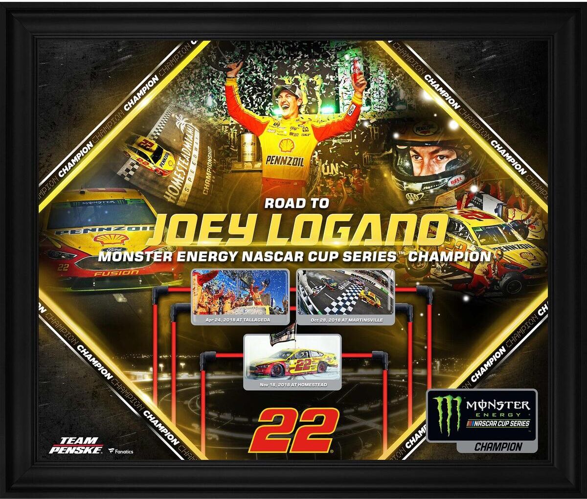 Fanatics Authentic Joey Logano Framed 20