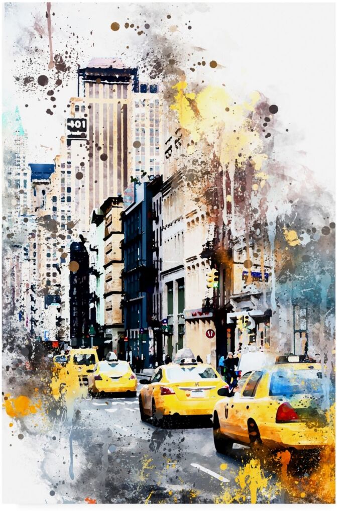 Trademark Global Philippe Hugonnard Nyc Watercolor Collection - 401 Broadway Canvas Art - 36.5