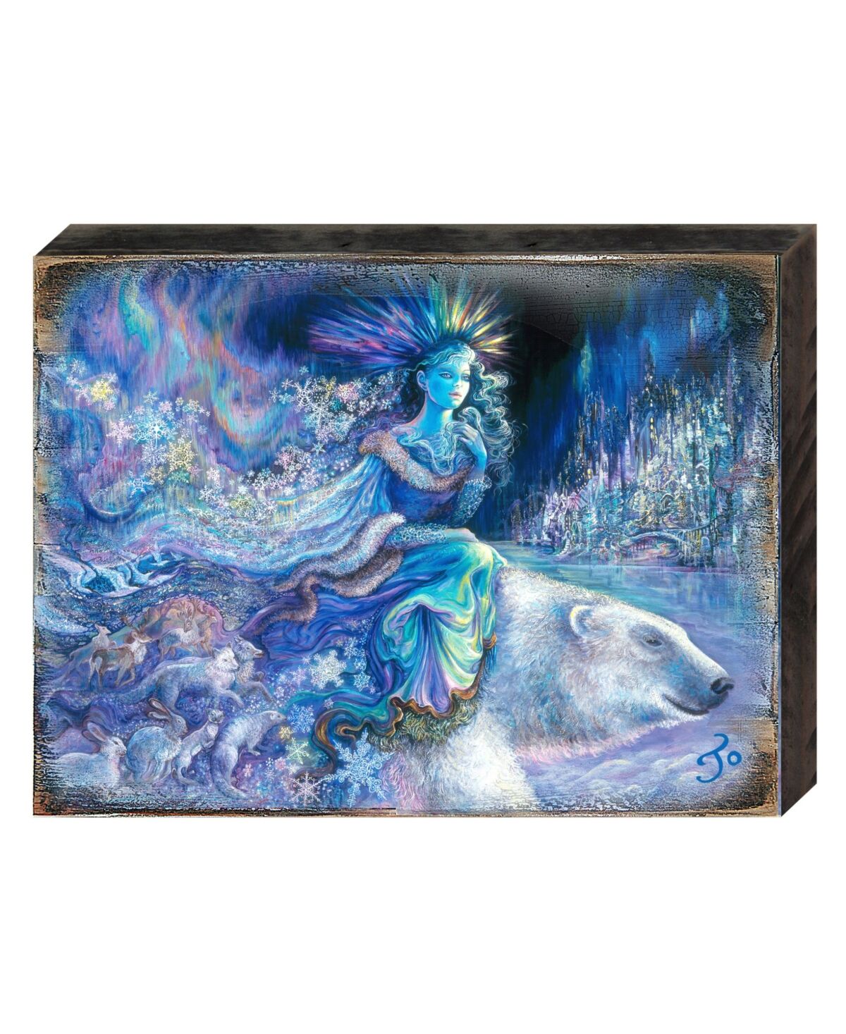 Designocracy Polar Princess Wall Wooden Decor by Josephine Wall - Multi