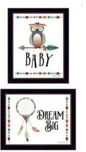 Trendy Decor 4u Baby Owl Dream Big Collection By Susan Boyer Printed Wall Art Ready To Hang Collection