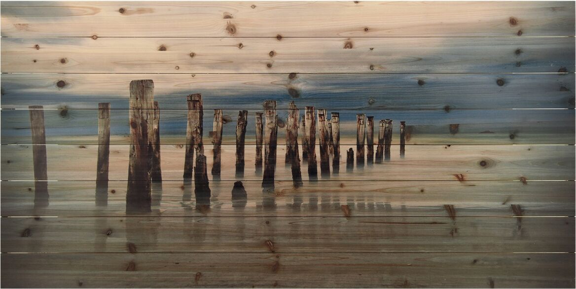 Empire Art Direct Low Tide Arte de Legno Digital Print on Solid Wood Wall Art, 30