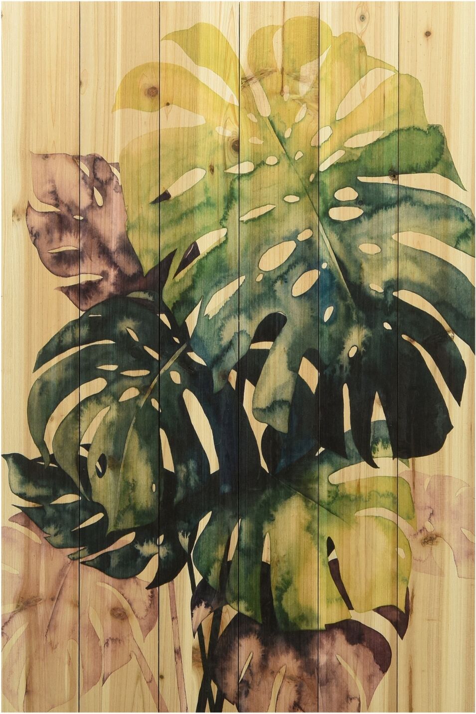 Empire Art Direct Twilight Palms Iv Arte de Legno Digital Print on Solid Wood Wall Art, 36