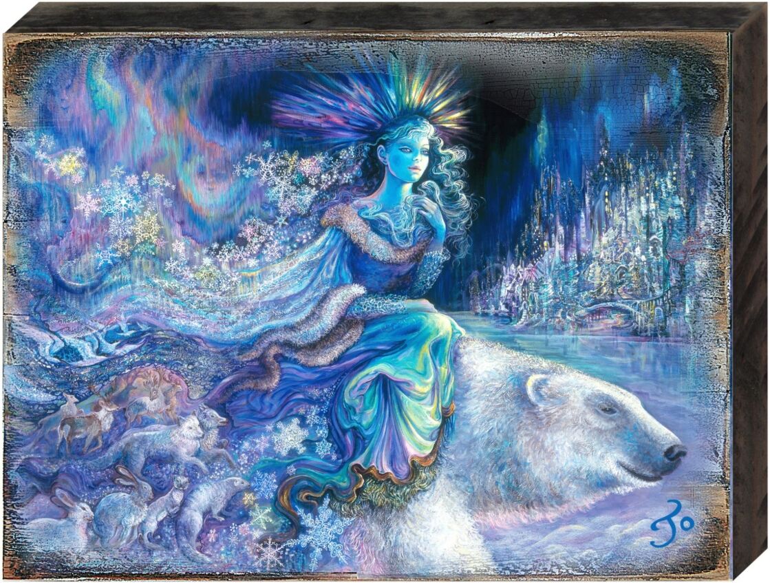 Designocracy Polar Princess Wall Wooden Decor by Josephine Wall - Multi