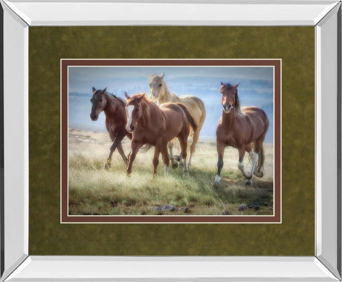 Classy Art Morning Stroll by Wendy Caro Mirror Framed Print Wall Art, 34