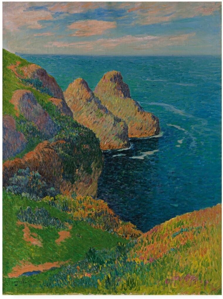 Trademark Global Henry Moret Les falaises au bord de la mer Canvas Art - 36.5