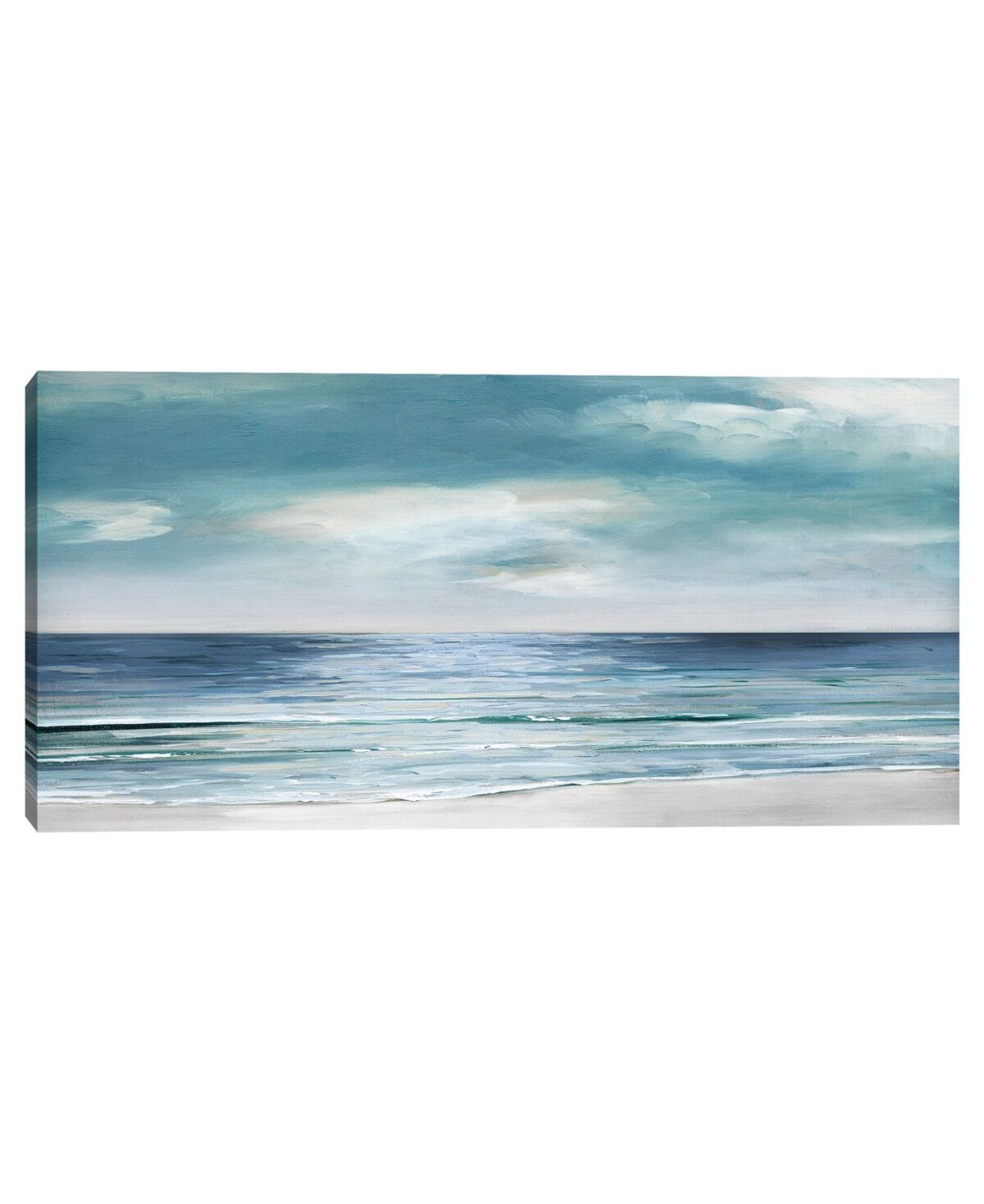 Fine Art Canvas Blue Silver Shore by Sally Swatland Canvas Art Print - Multi