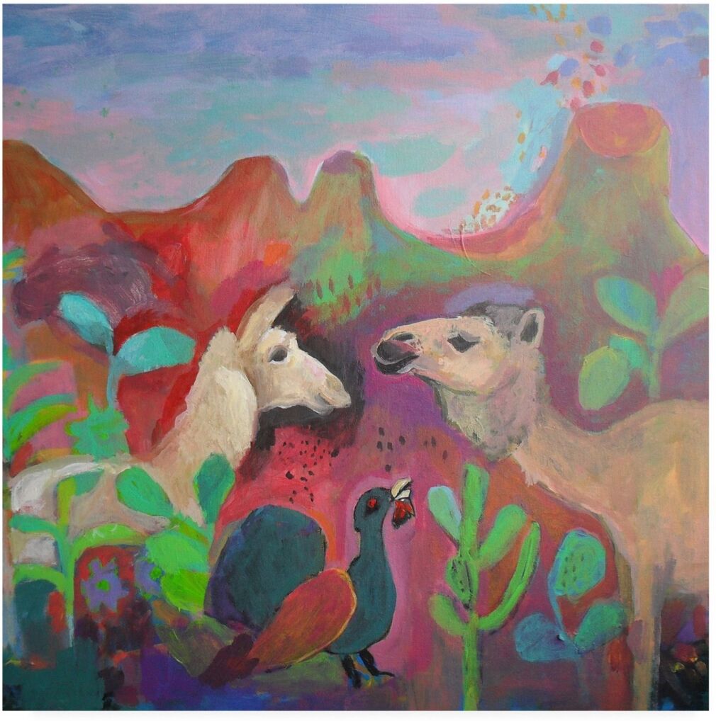 Trademark Global Iria Fernandez Alvare The Camel and The Llama Canvas Art - 36.5