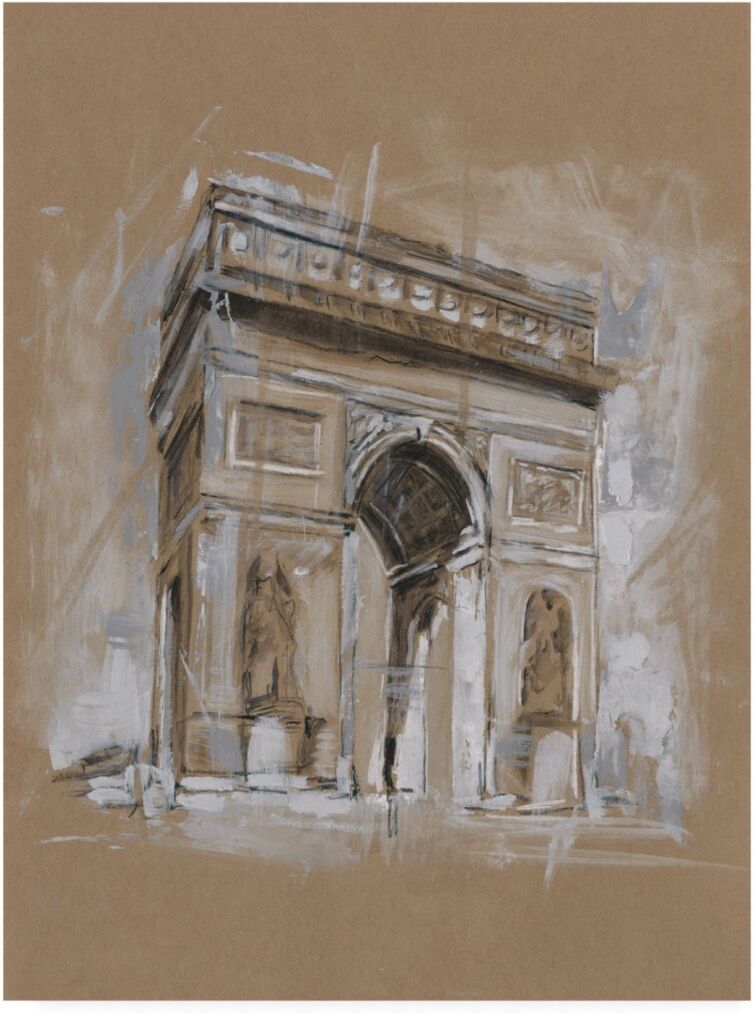 Trademark Global Ethan Harper Brushwork Architecture Study I Canvas Art - 20