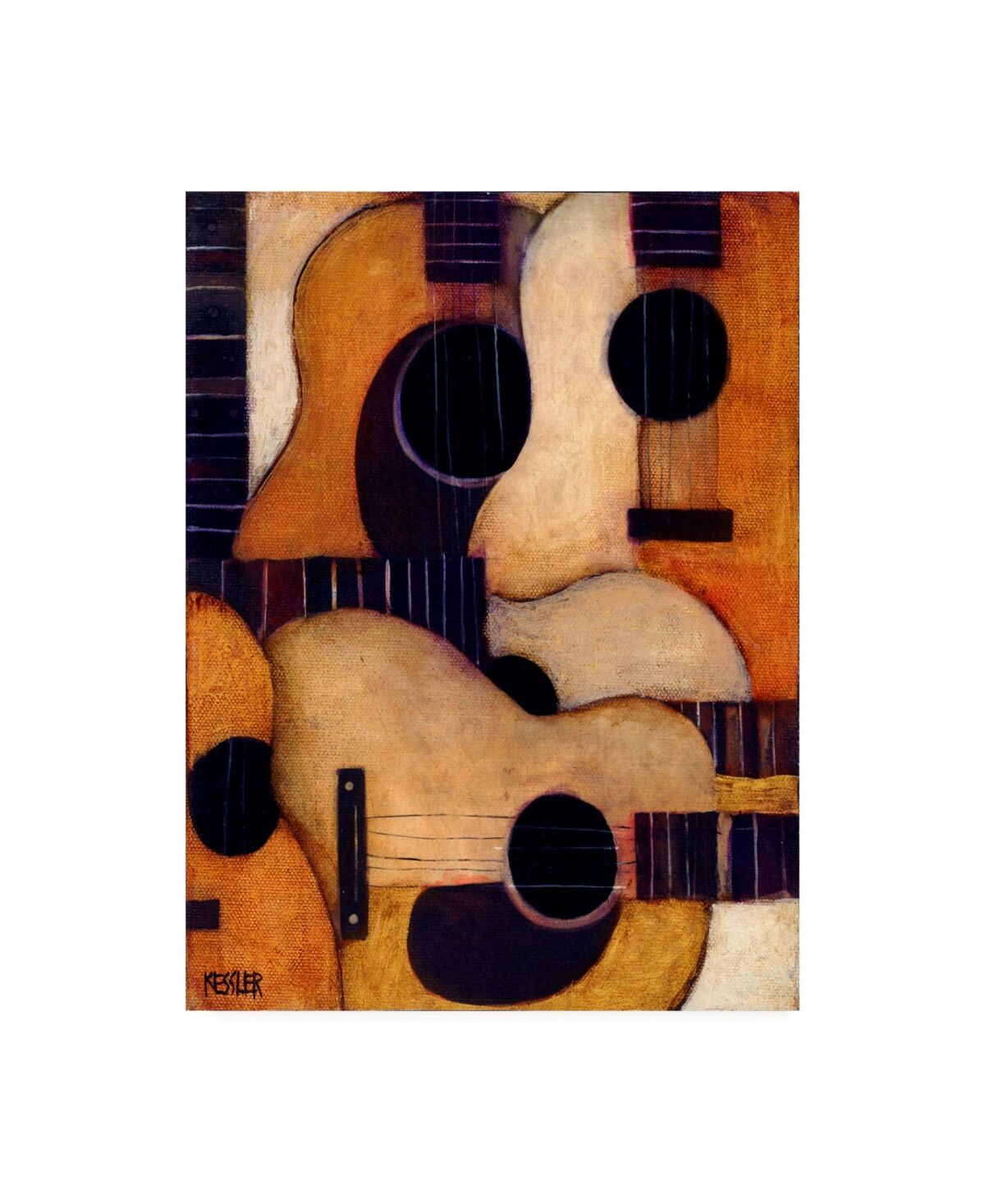 Trademark Global Daniel Patrick Kessler Guitars Collage Canvas Art - 36.5