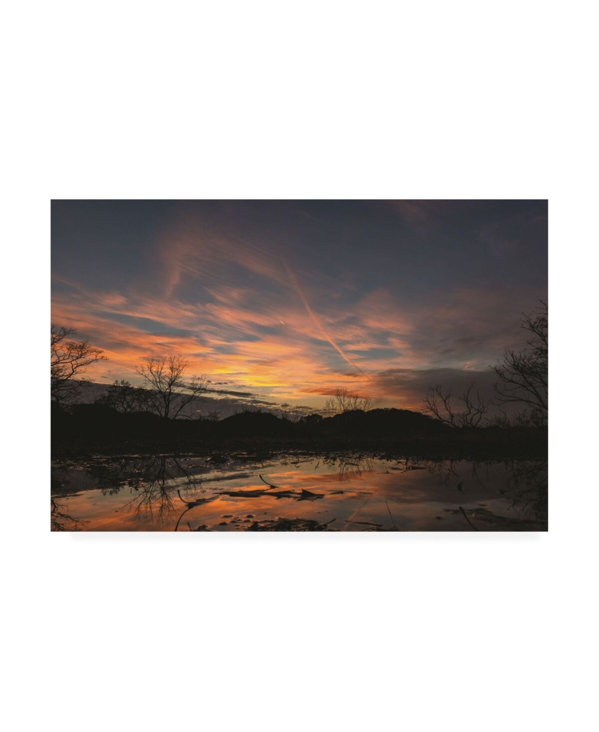 Trademark Global Kurt Shaffer Photographs November Sunset Reflection Canvas Art - 36.5