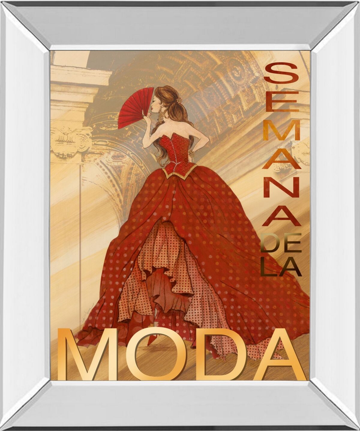 Classy Art Semana De La Moda by Tava Studio Mirror Framed Print Wall Art, 22