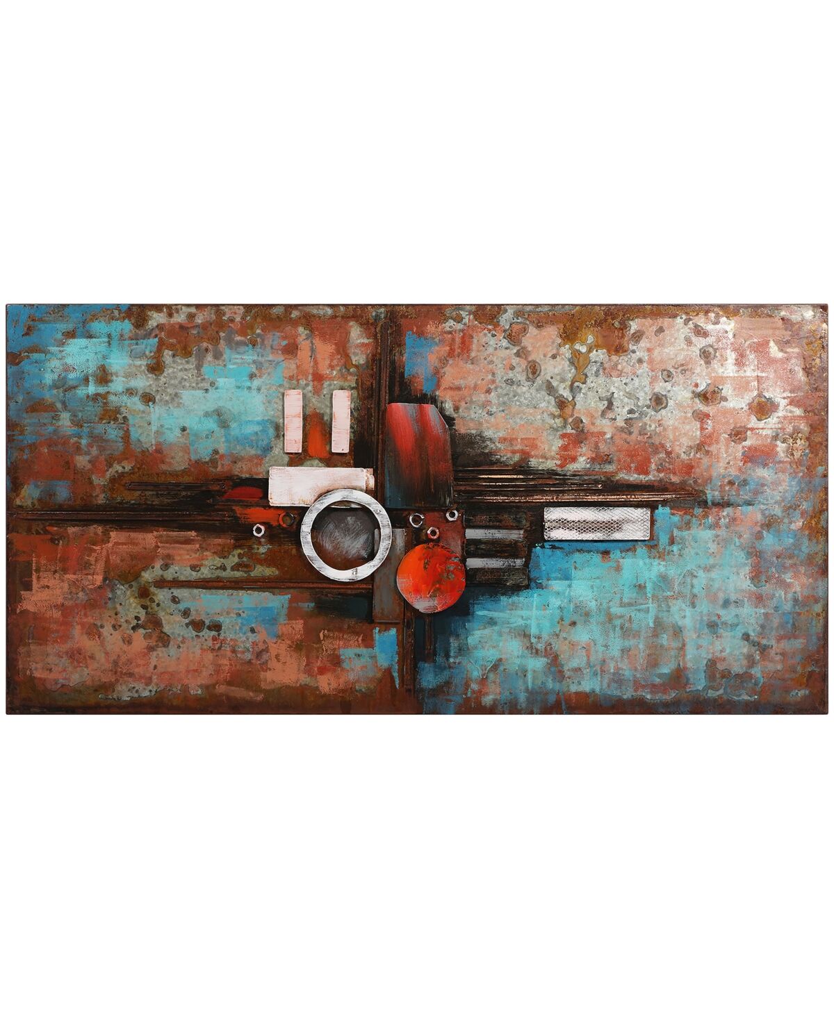 Empire Art Direct Composition 1 Mixed Media Iron Hand Painted Dimensional Wall Art, 24