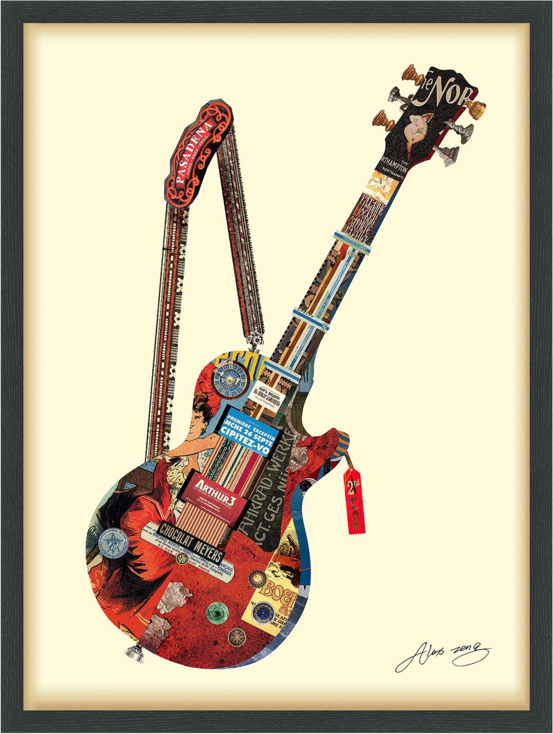 Empire Art Direct 'Electric Guitar' Dimensional Collage Wall Art - 25