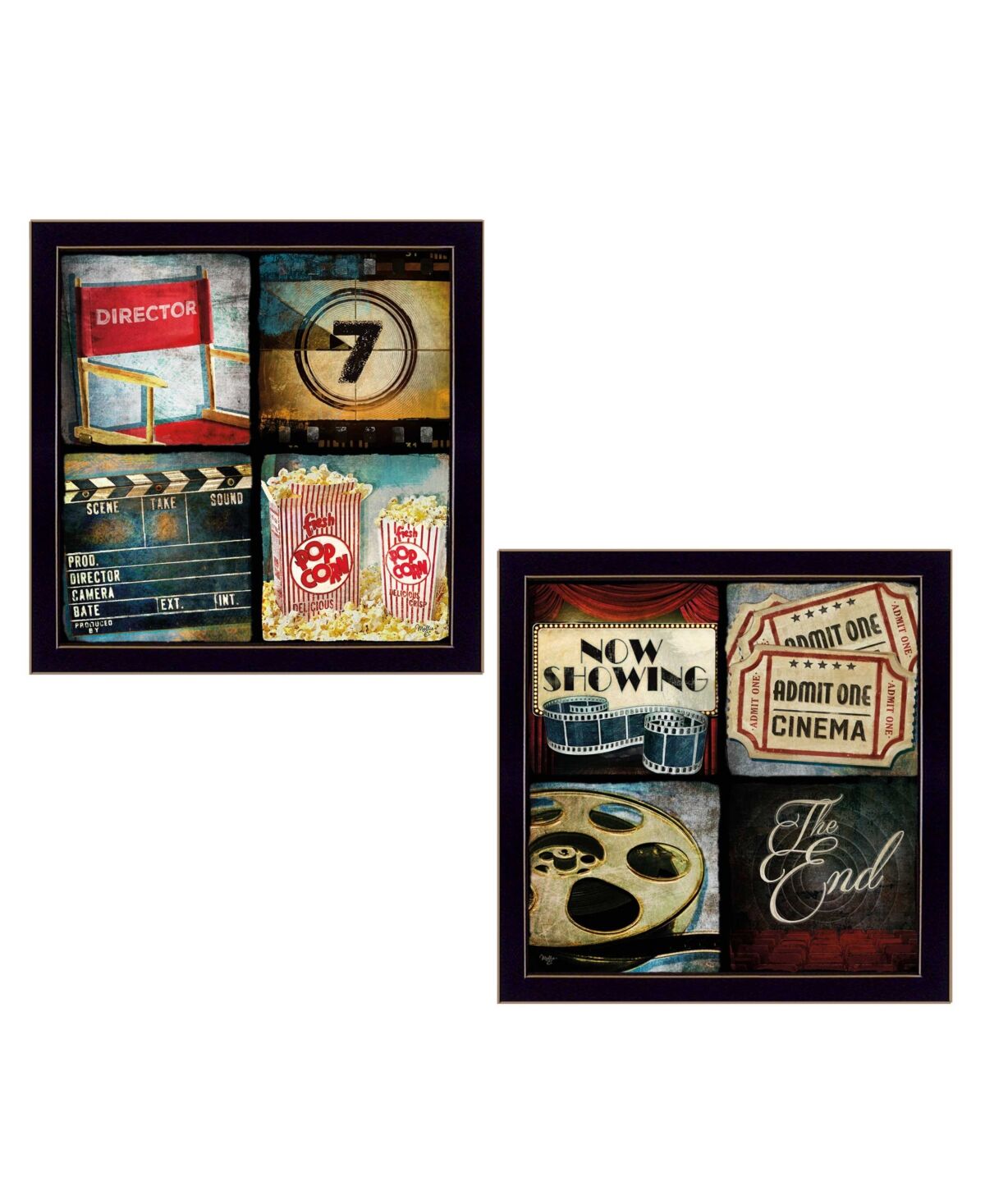Trendy Decor 4U At The Movies Collection By Mollie B., Printed Wall Art, Ready to hang, Black Frame, 28
