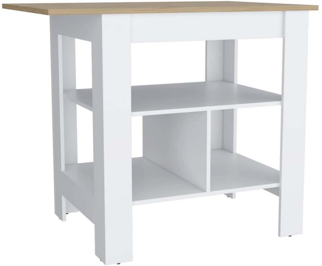 Simplie Fun Macondo Kitchen Island - White