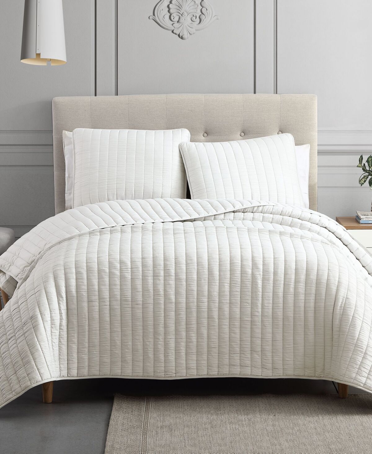 Riverbrook Home Moonstone 3 Piece Full/Queen Coverlet Set - Ivory