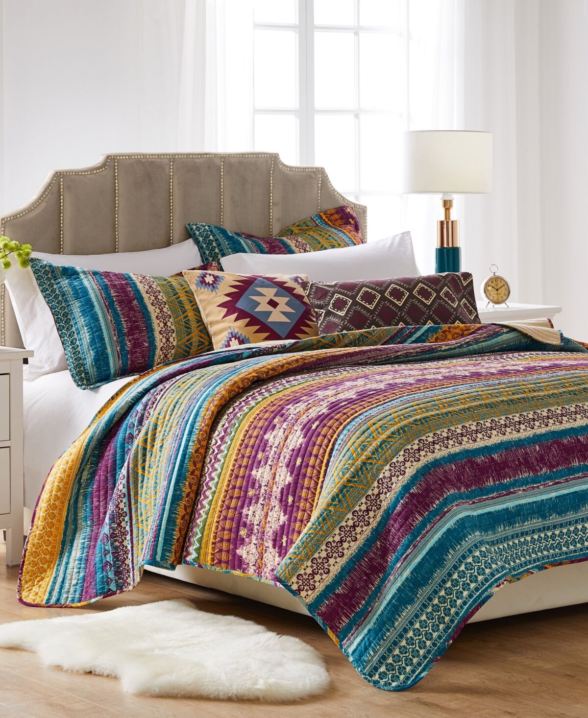 Greenland Home Fashions Southwest Bonus Set, 4-Piece Twin - Multi