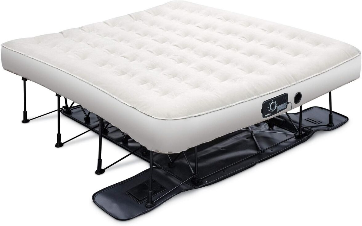 Ivation Ez-Bed, King Size Portable Air Mattress with Built In Pump - White