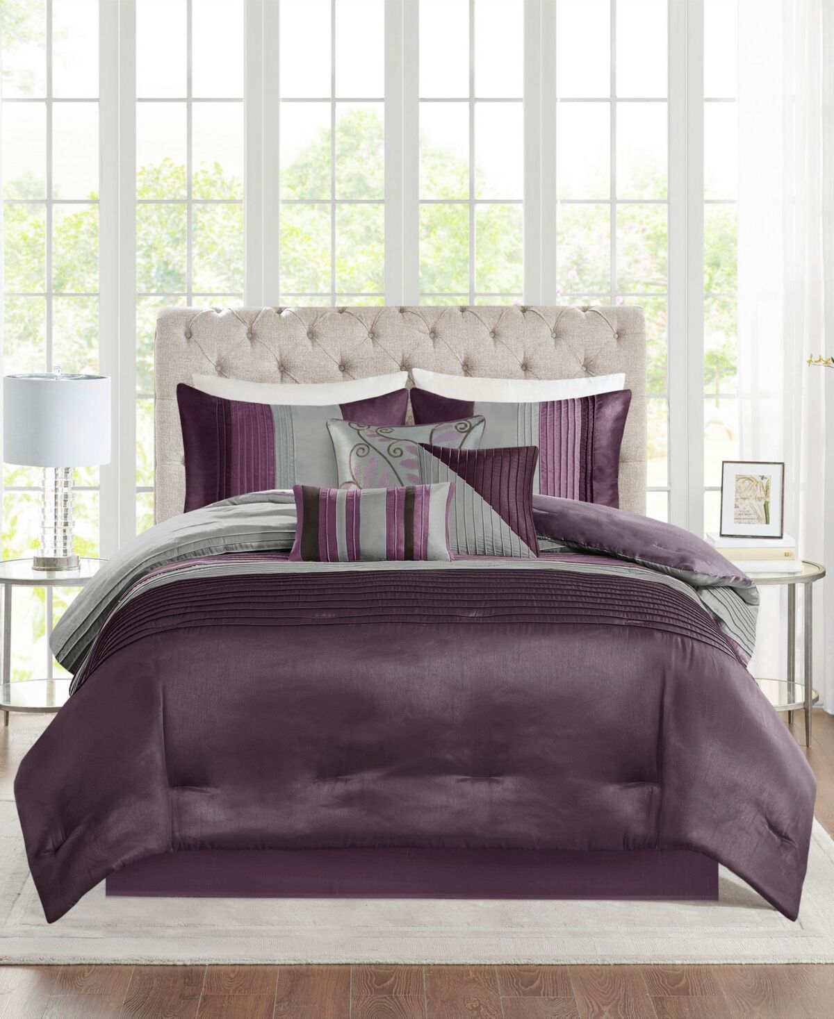 Madison Park Amherst 7-Pc. Comforter Set, Queen - Purple